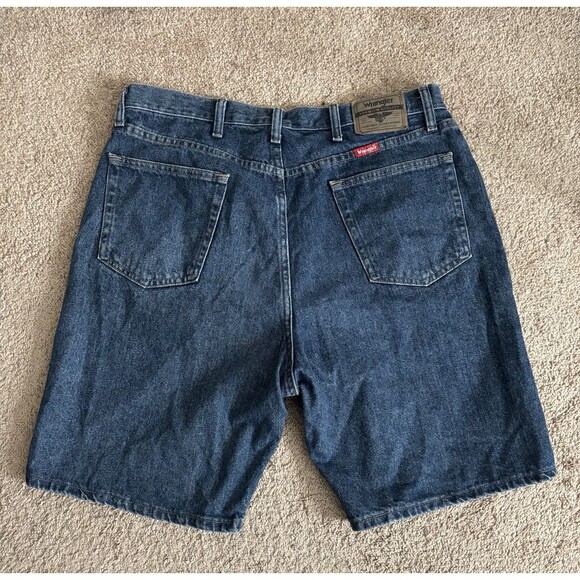 VTG Mens Wrangler Denim Shorts 38 Regular Blue Jeans Classic Y2K - Picture 5 of 5